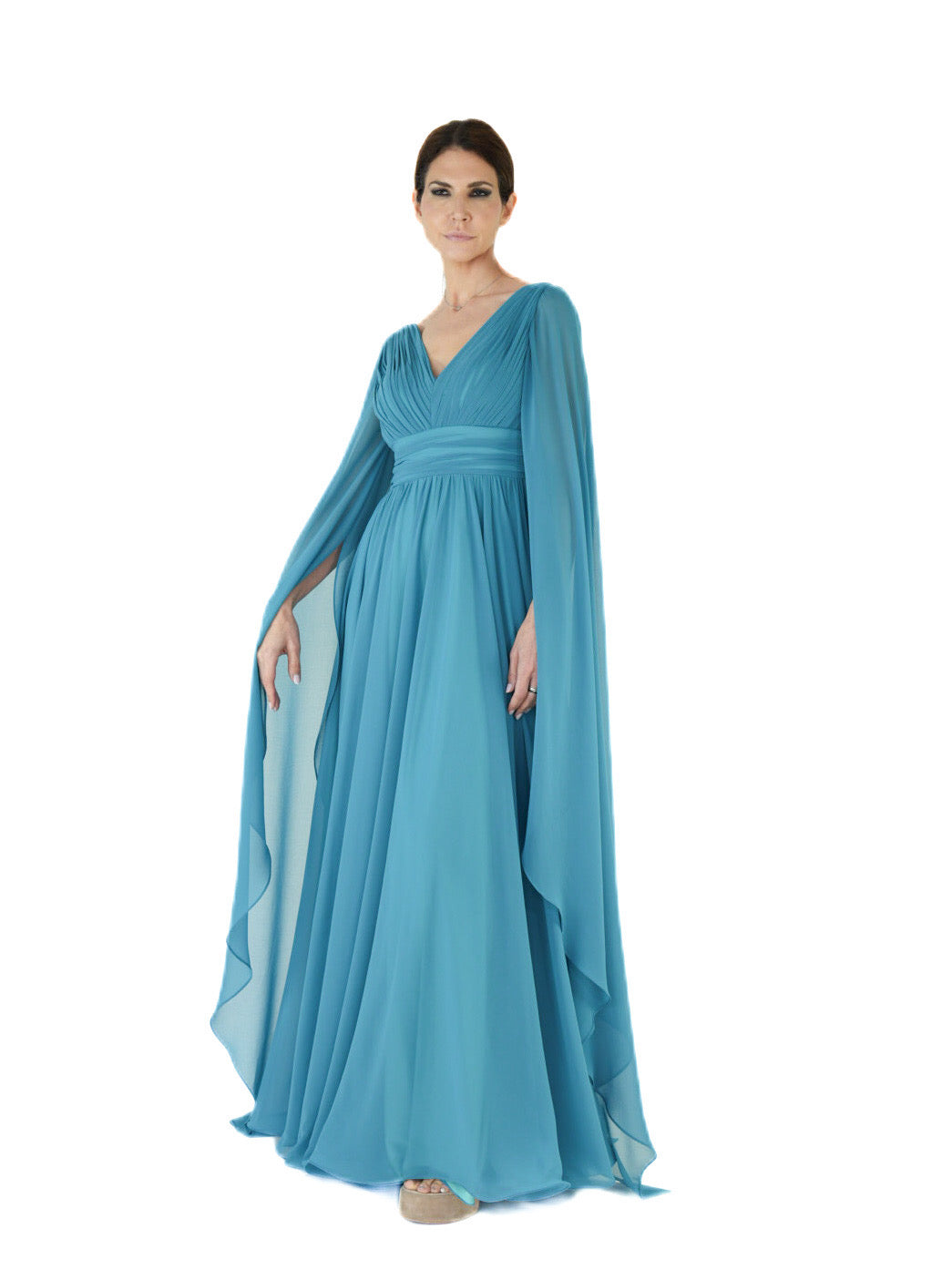Rochie din voal cu maneci foarte lungi - idyllicstore