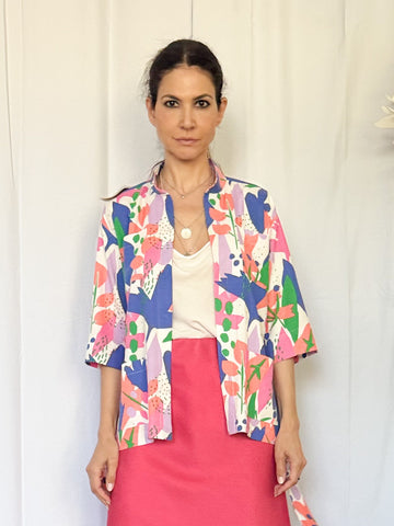 Blazer din in imprimat - idyllicstore