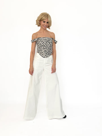 Corset din brocard animal print