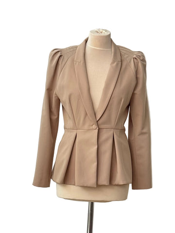 Sacou Elegant cu Peplum și Pliuri Damă