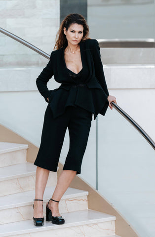Blazer din bucle cu peplum 2 - idyllicstore