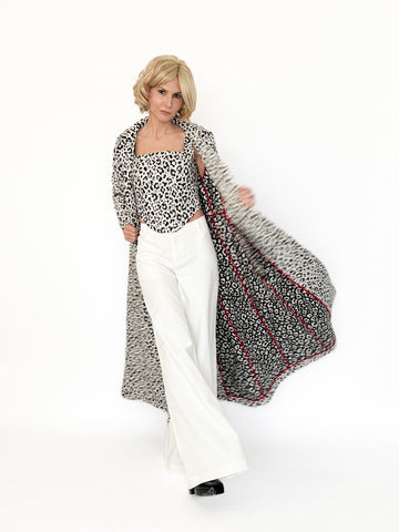 Trenci din brocard animal print