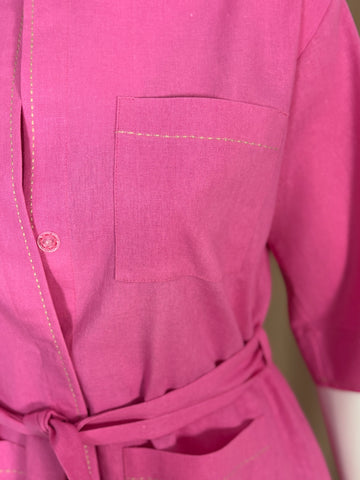 Blazer din in cu broderie contrast - idyllicstore