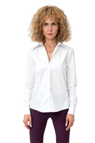 Cămașă Clasică de Damă din 100% Poplin de Bumbac Premium - Idyllic