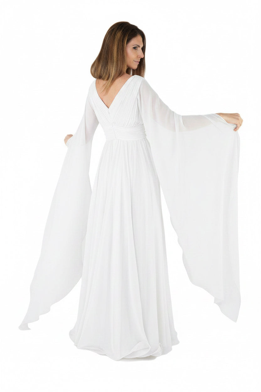 Rochie din voal cu maneci foarte lungi - idyllicstore