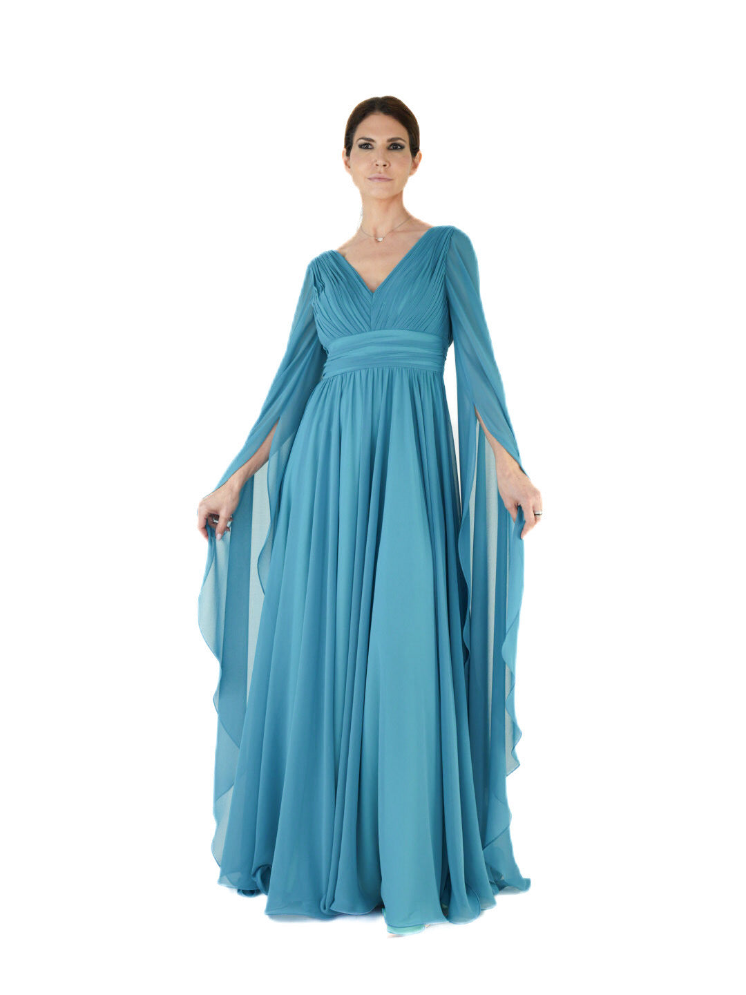Rochie din voal cu maneci foarte lungi - idyllicstore