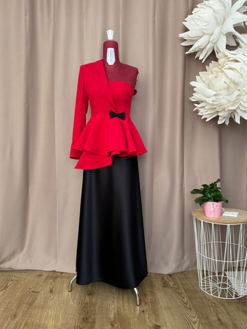 Corset-blazer cu o maneca din tafta