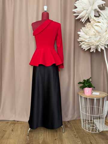 Corset-blazer cu o maneca din tafta