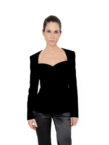 Bluză din catifea  de bumbac