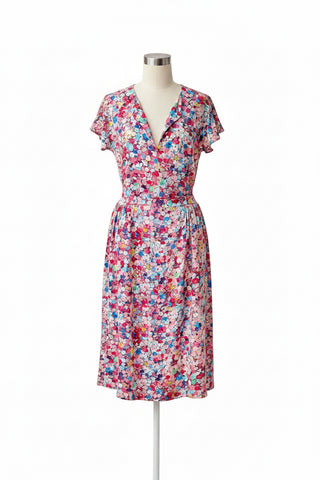 Rochie Reversibilă din 100% Viscoză cu Față Dublă și Cordon - Idyllic