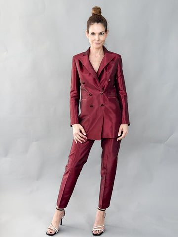 Blazer din tafta fina la doua randuri de nasturi - idyllicstore