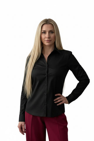 Cămașă Clasică de Damă din 100% Poplin de Bumbac Premium - Idyllic
