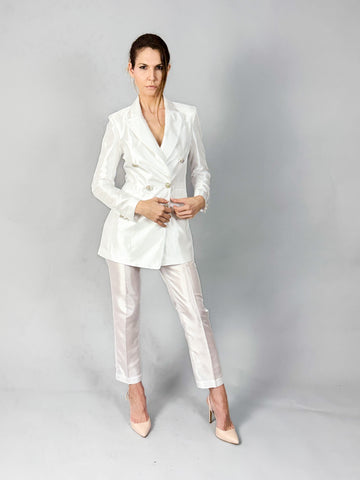 Blazer din tafta fina la doua randuri de nasturi - idyllicstore