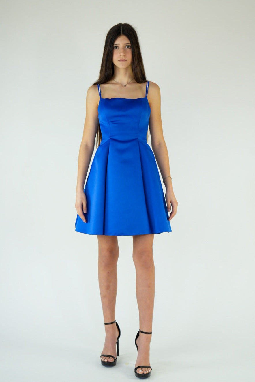 Rochie scurta din tafta cu bretele - idyllicstore