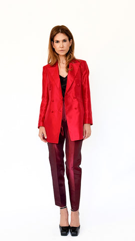 Blazer din tafta fina la doua randuri de nasturi