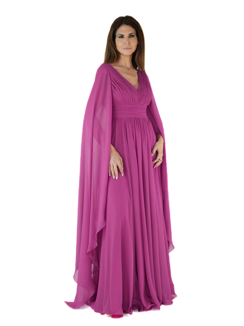 Rochie din voal cu maneci foarte lungi - idyllicstore