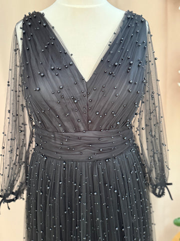 Rochie din tull cu perle