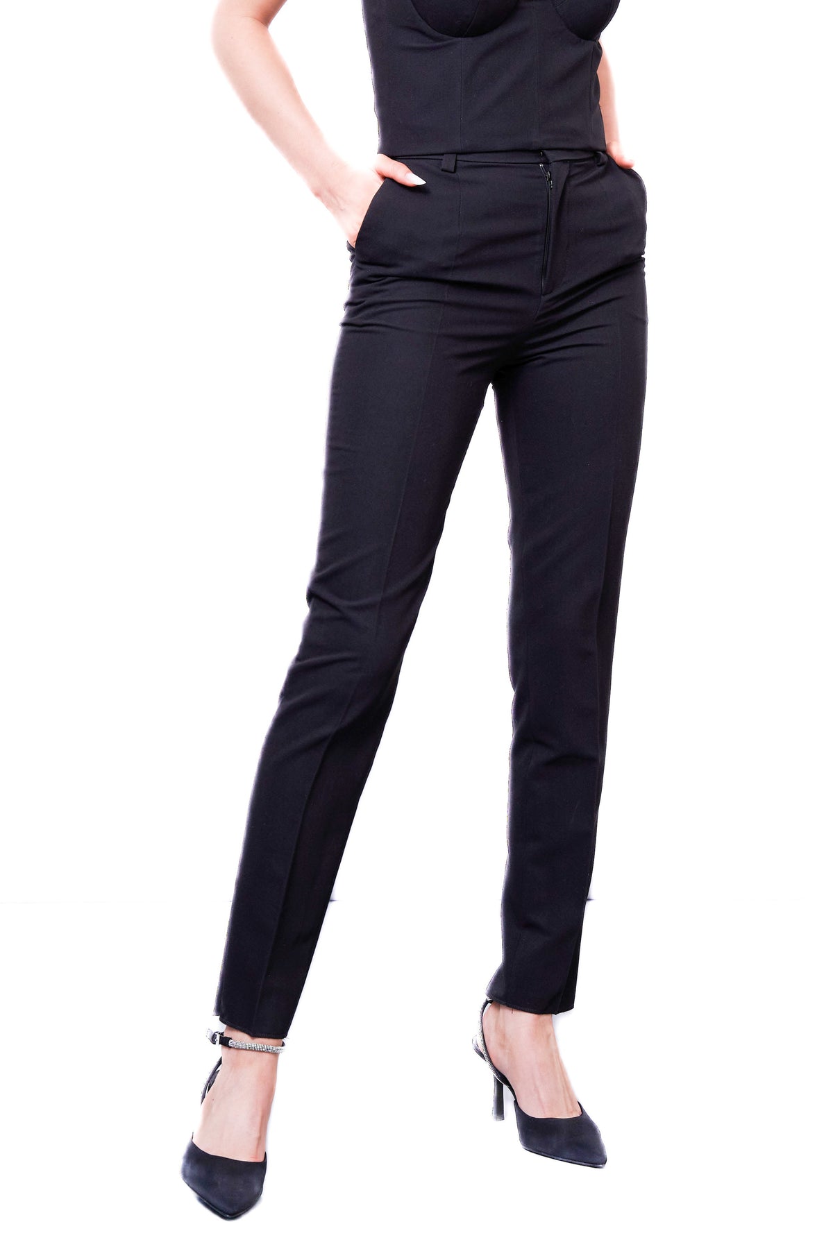 Pantaloni conici cu talie inalta - idyllicstore