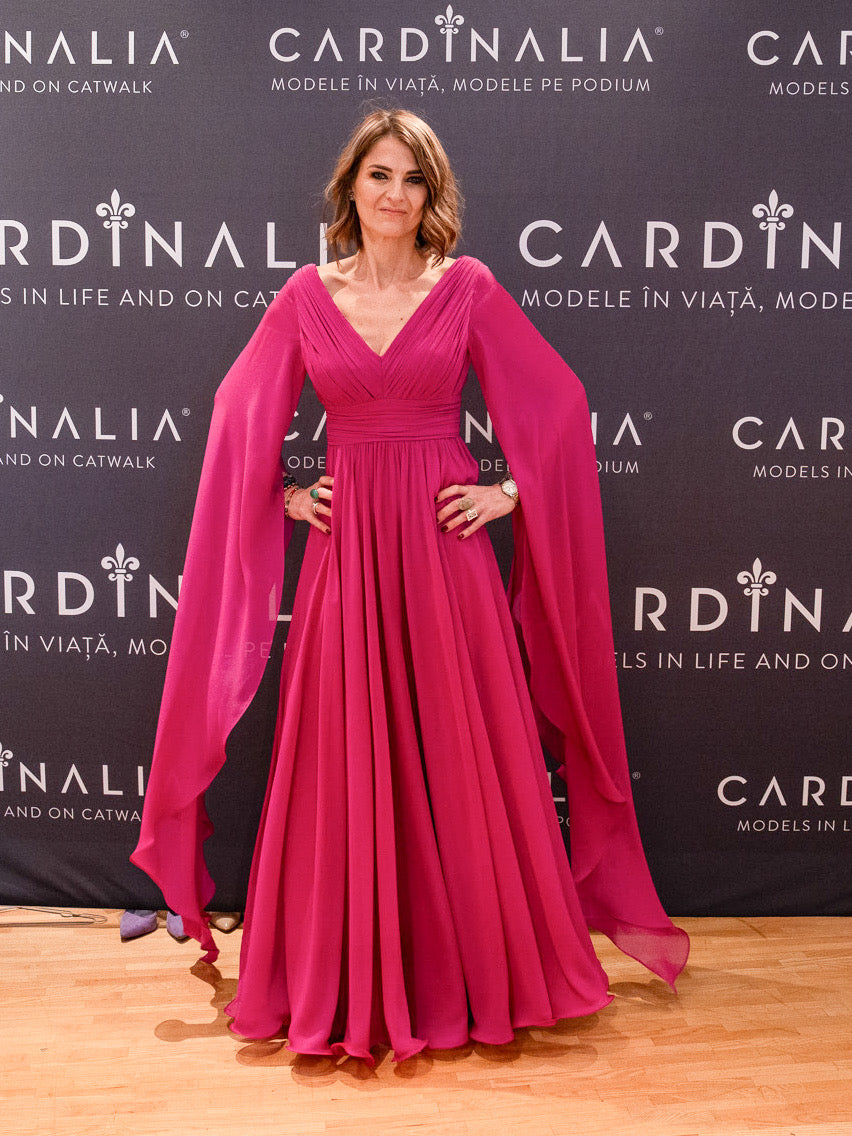 Rochie din voal cu maneci foarte lungi - idyllicstore