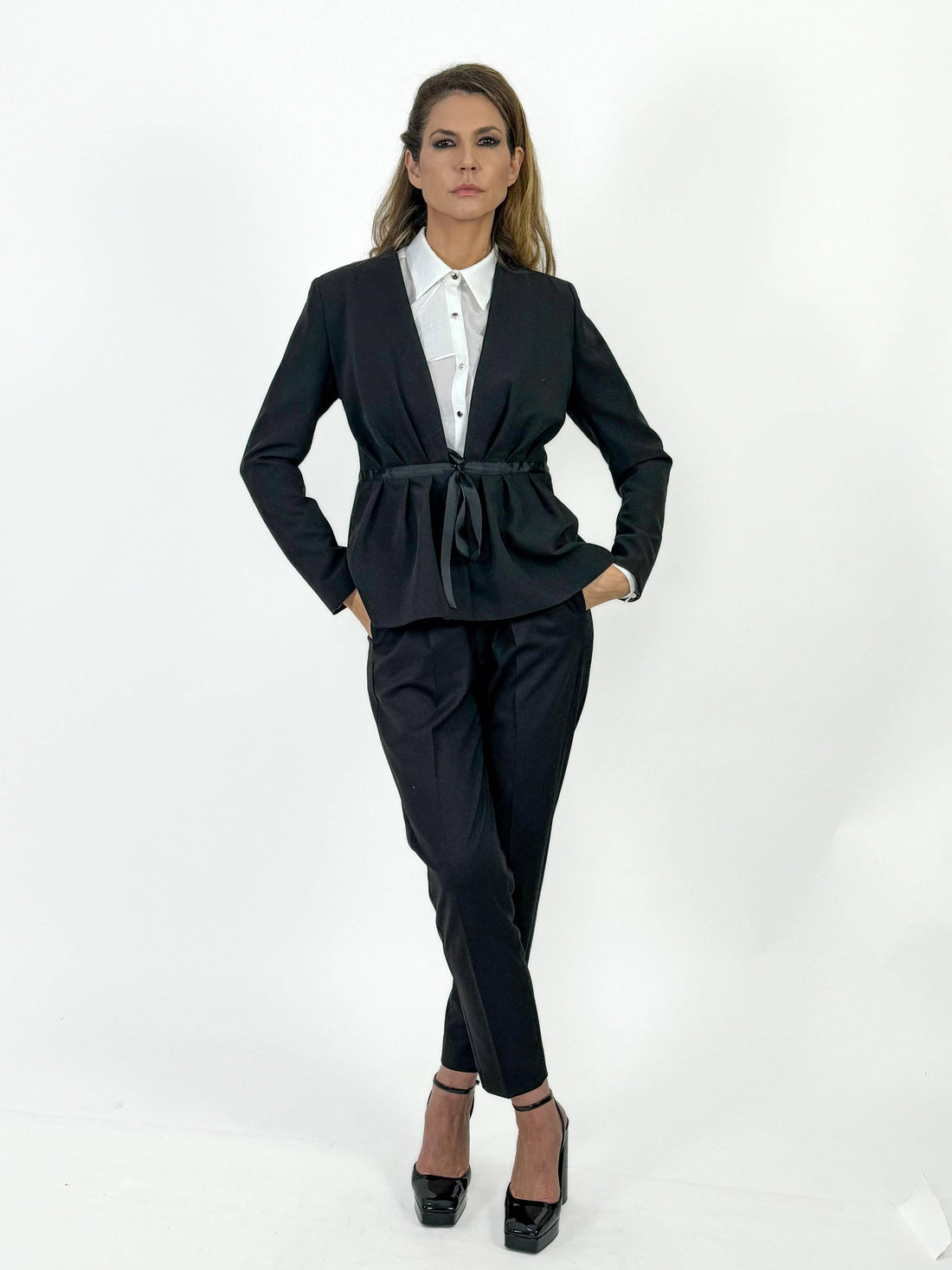 Blazer din stofa cu peplum - idyllicstore