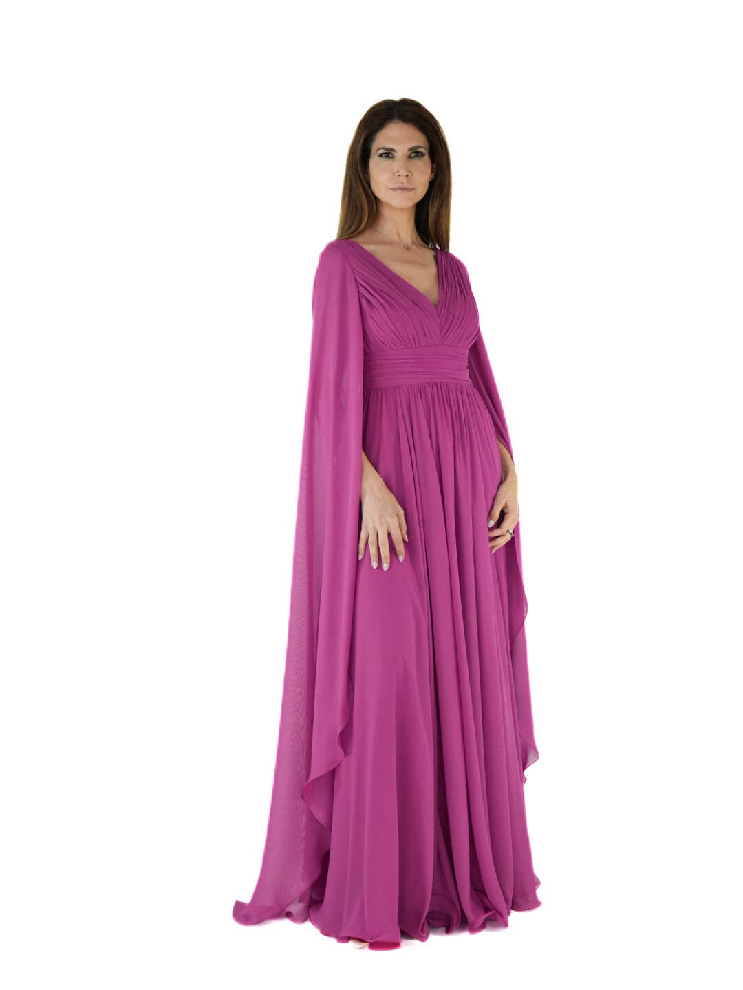 Rochie din voal cu maneci foarte lungi - idyllicstore
