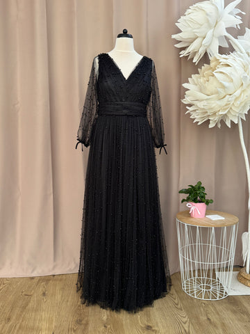 Rochie din tull cu perle