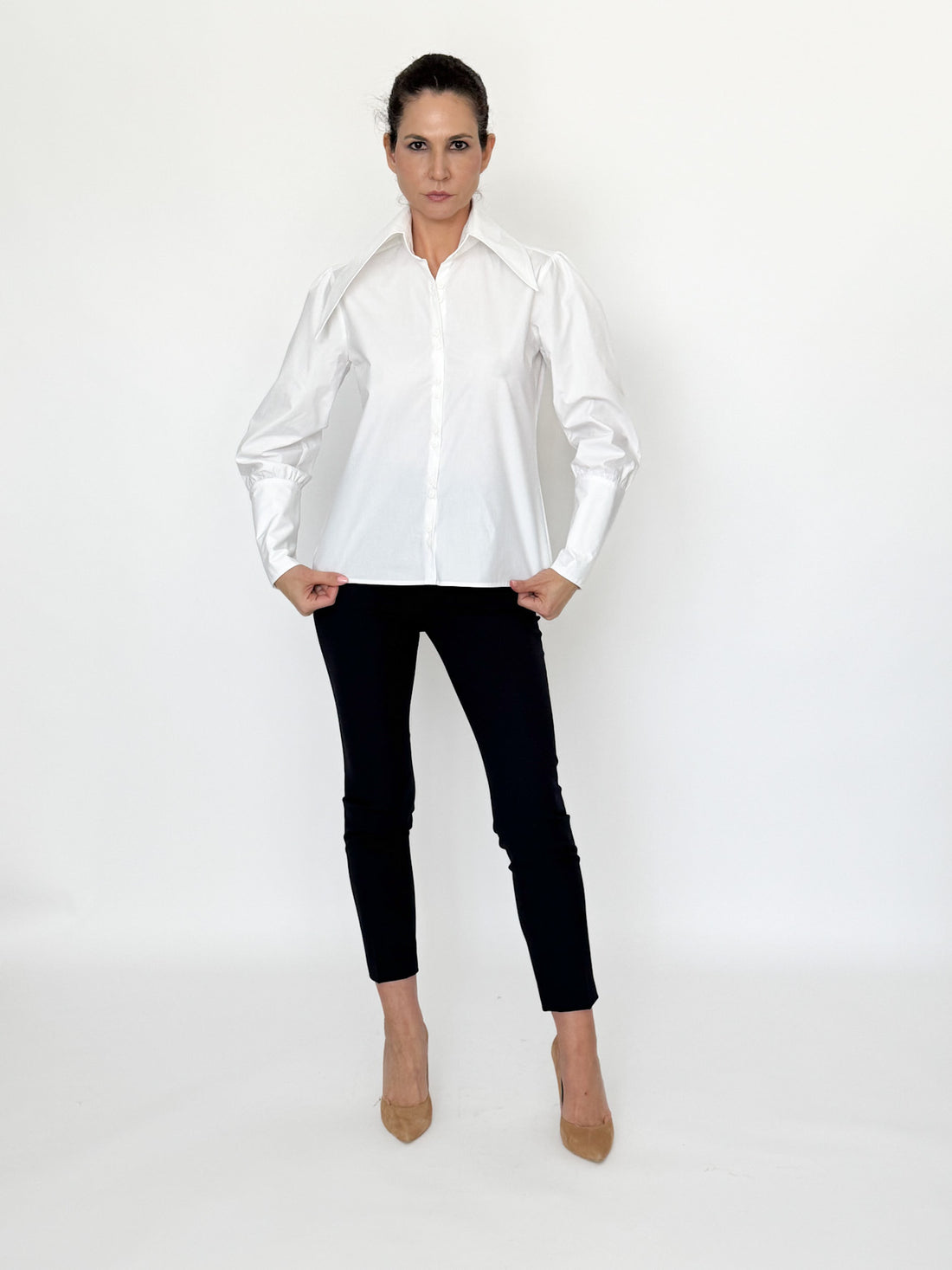 Cămașă cu guler asimetric - idyllicstore