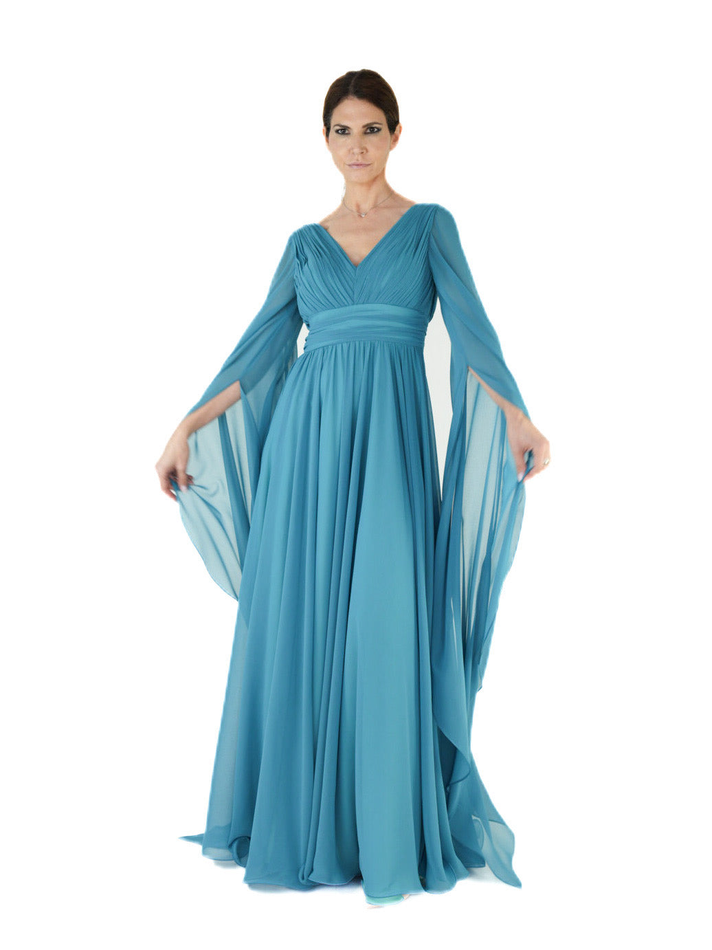 Rochie din voal cu maneci foarte lungi - idyllicstore