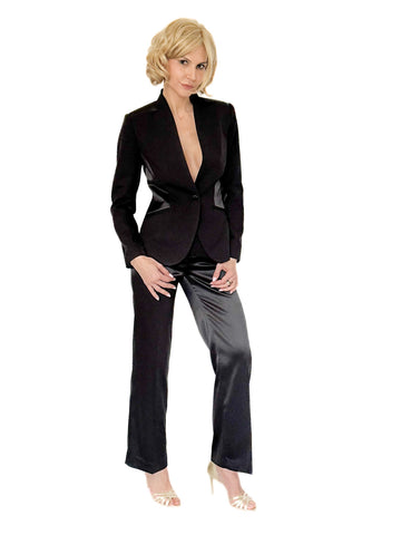 Pantaloni damă eleganți din tafta