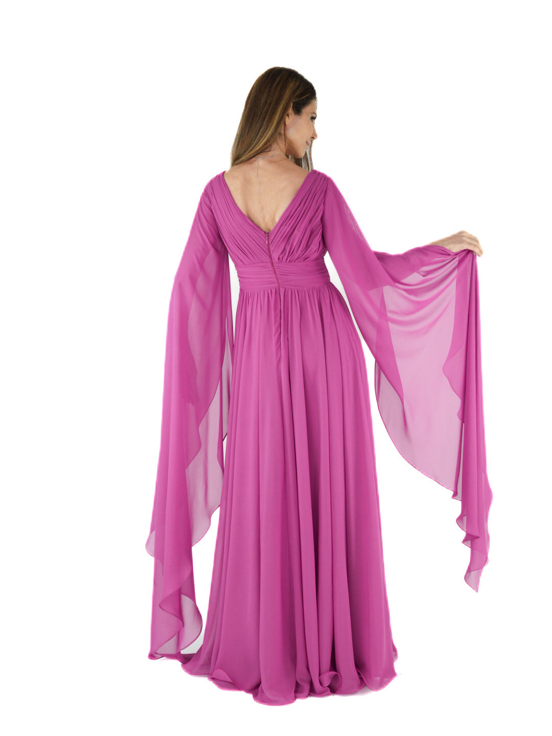 Rochie din voal cu maneci foarte lungi - idyllicstore