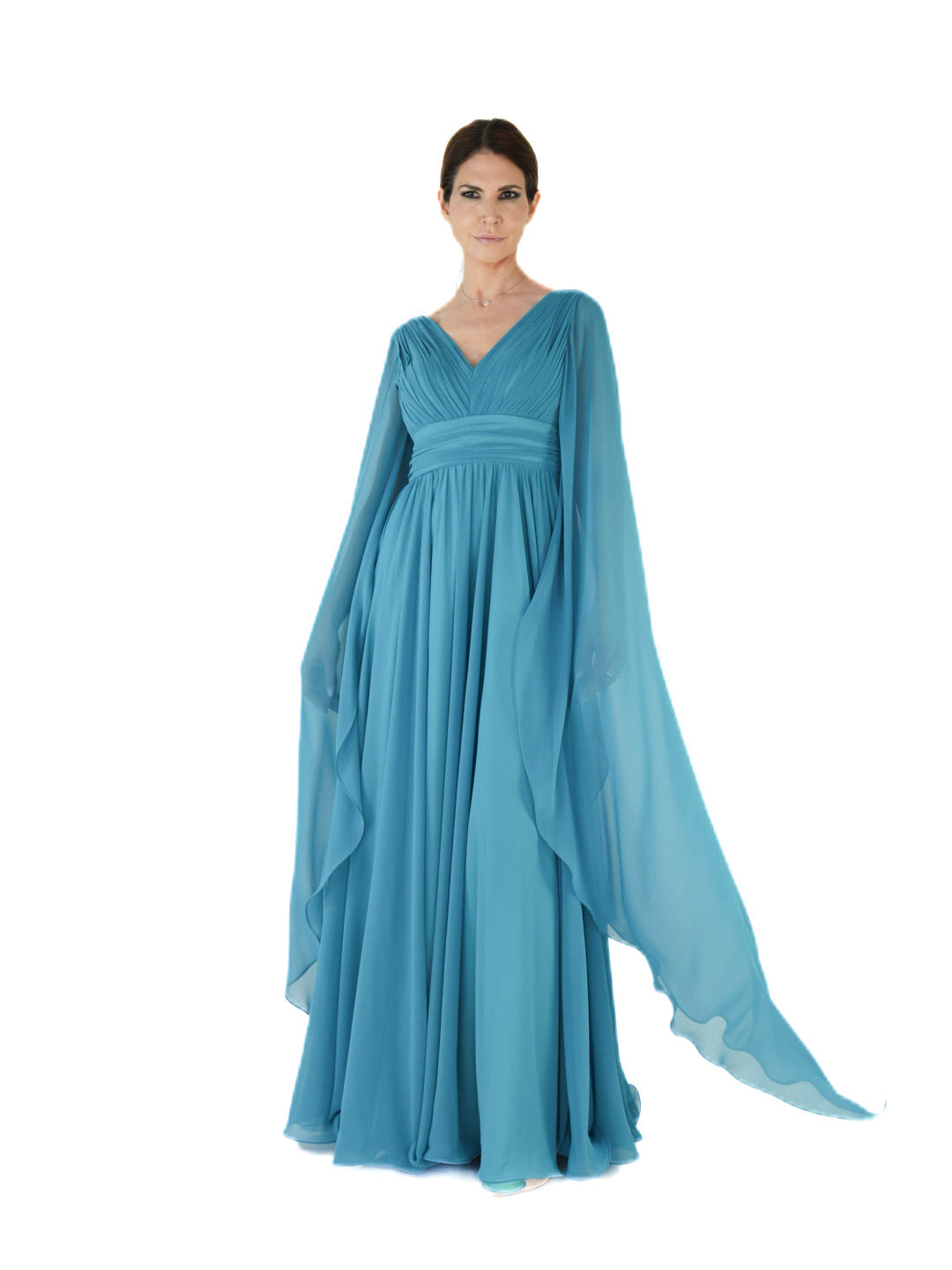 Rochie din voal cu maneci foarte lungi - idyllicstore