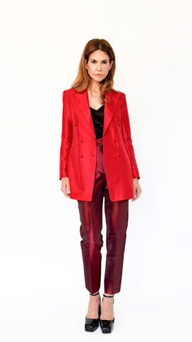 Blazer din tafta fina la doua randuri de nasturi