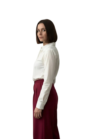 Cămașă Clasică de Damă din 100% Poplin de Bumbac Premium - Idyllic
