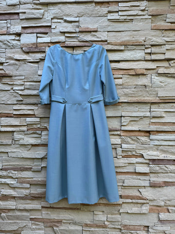 Rochie cu pliuri si decolteu barcuta 2 - idyllicstore