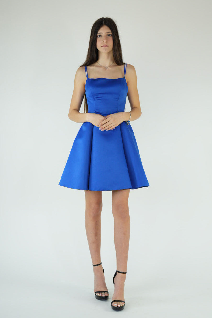 Rochie scurta din tafta cu bretele - idyllicstore