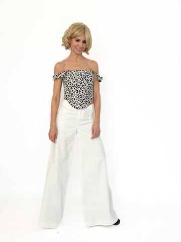 Corset din brocard animal print