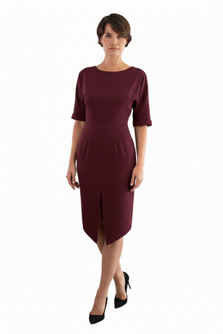 Rochie Elegantă Ghiocel din Stofă Subțire cu Șlit în Față - idyllicstore