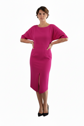 Rochie Elegantă Ghiocel din Stofă Subțire cu Șlit în Față - idyllicstore