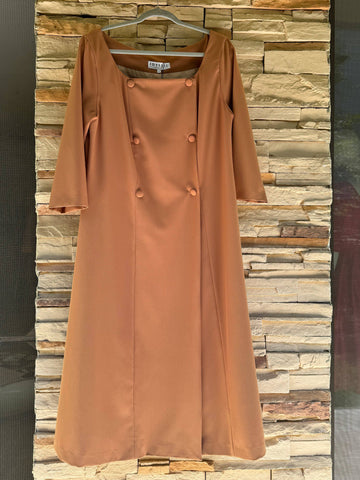 Rochie retro, in clini,  cu decolteu barcuta 2 - idyllicstore