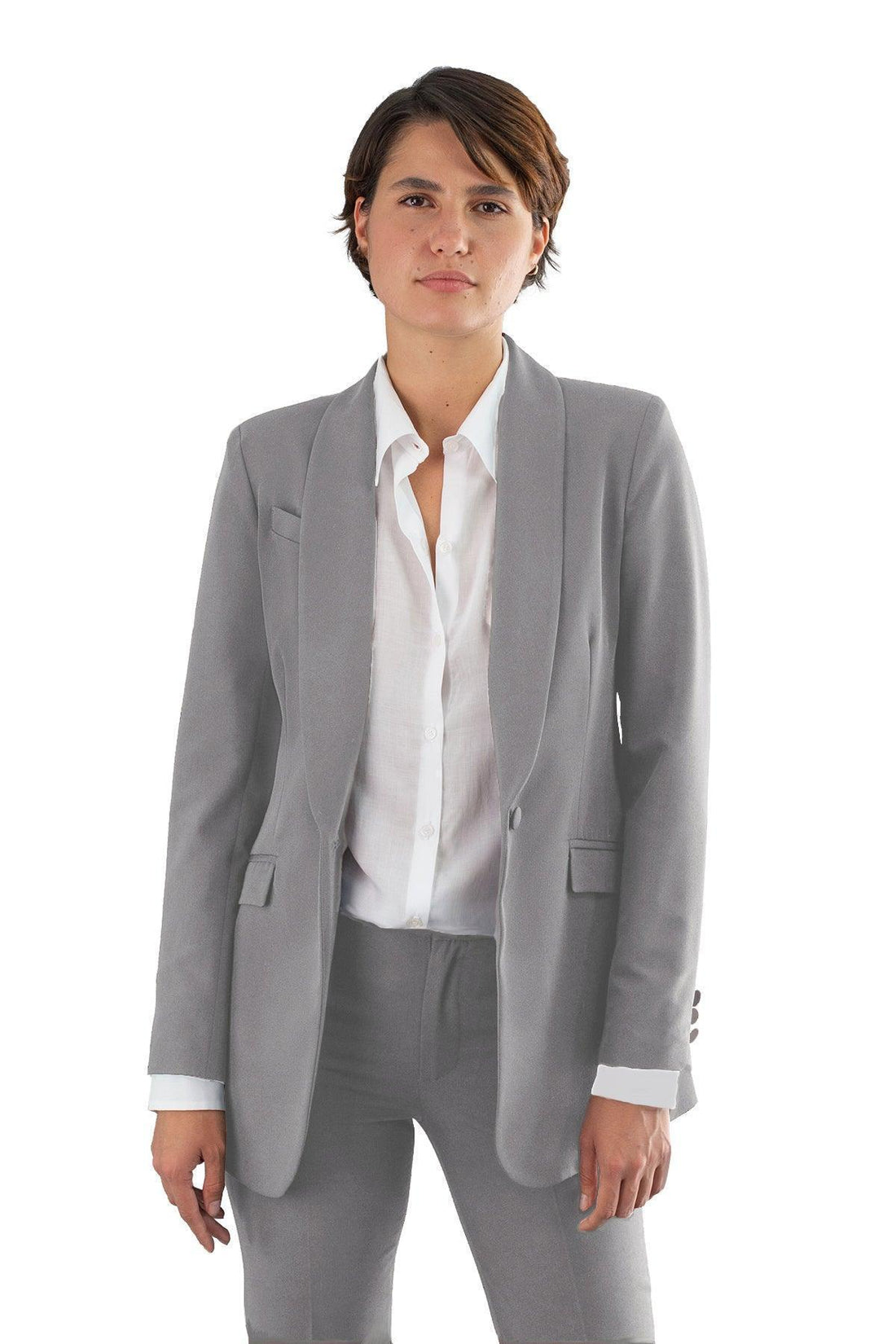 Sacou cu guler sal si inchidere cu un nasture - idyllicstore