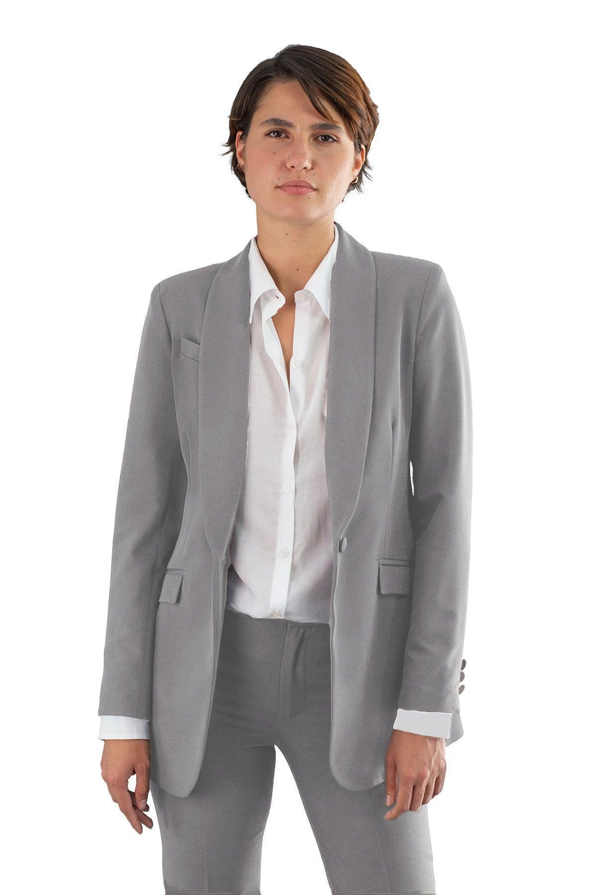 Sacou cu guler sal si inchidere cu un nasture - idyllicstore