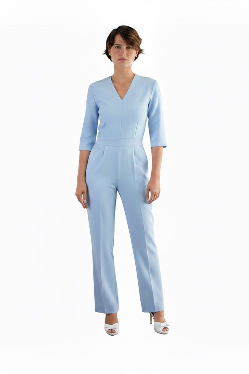 Salopeta elganta din crep cu buzunare - idyllicstore