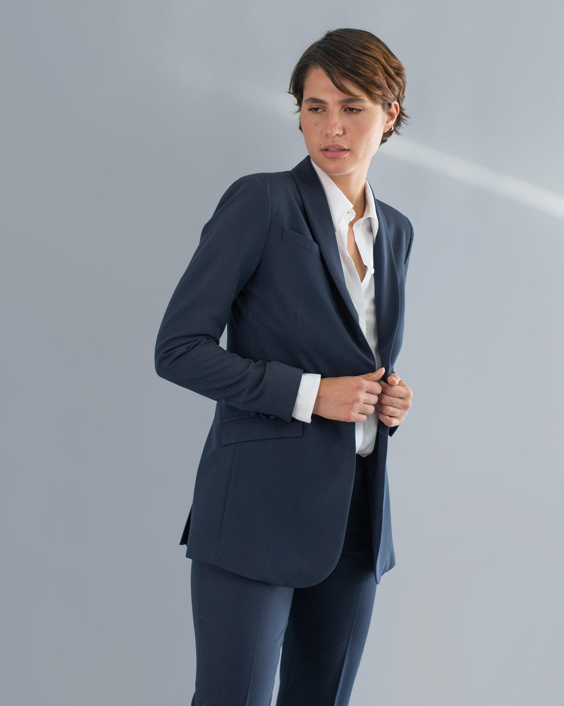 Sacou cu guler sal si inchidere cu un nasture - idyllicstore