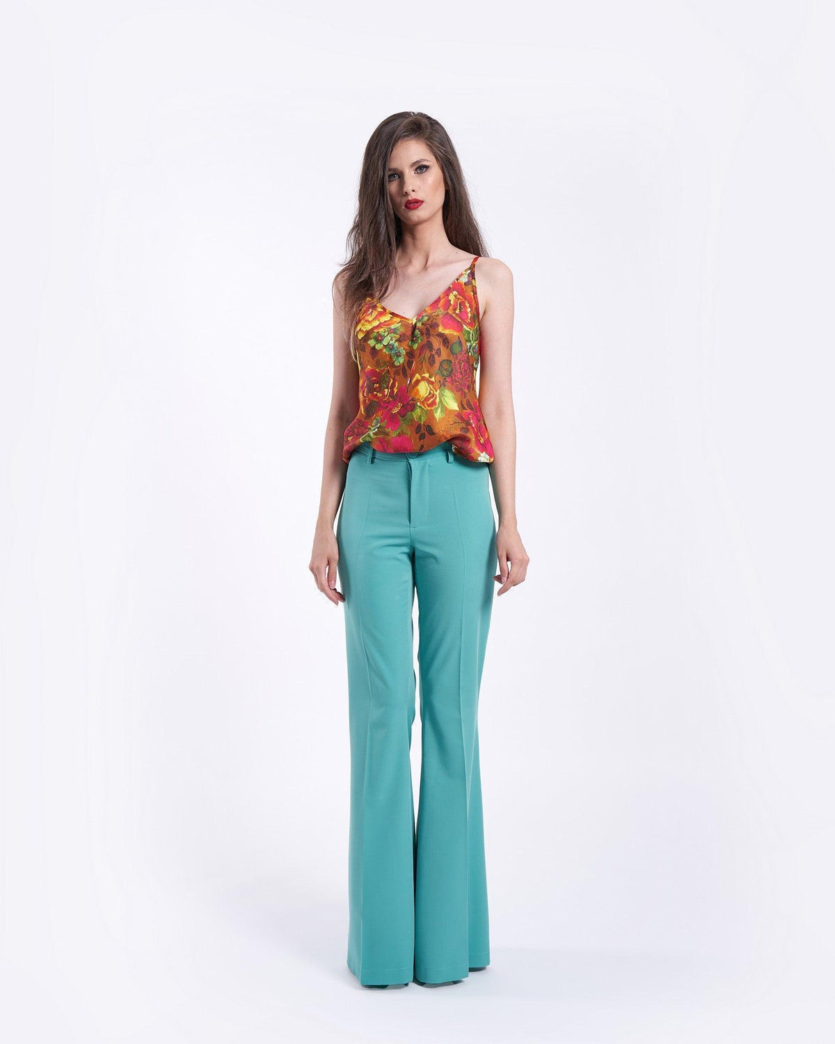 Pantaloni evazati cu talie inalta 2 - idyllicstore