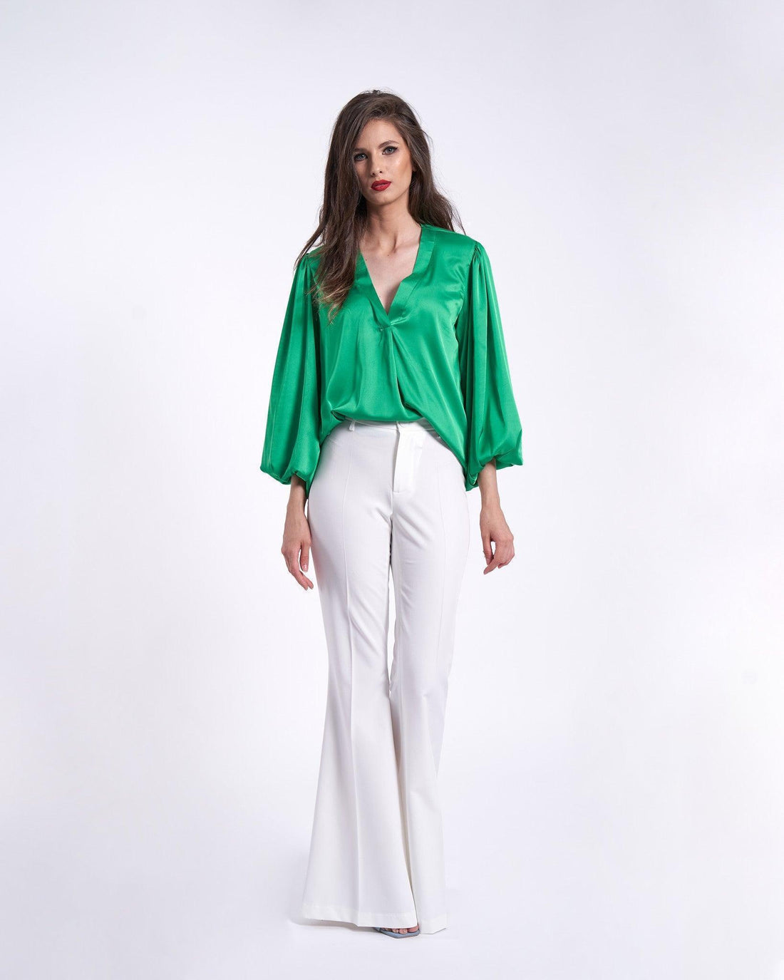 Pantaloni evazati cu talie inalta 2 - idyllicstore