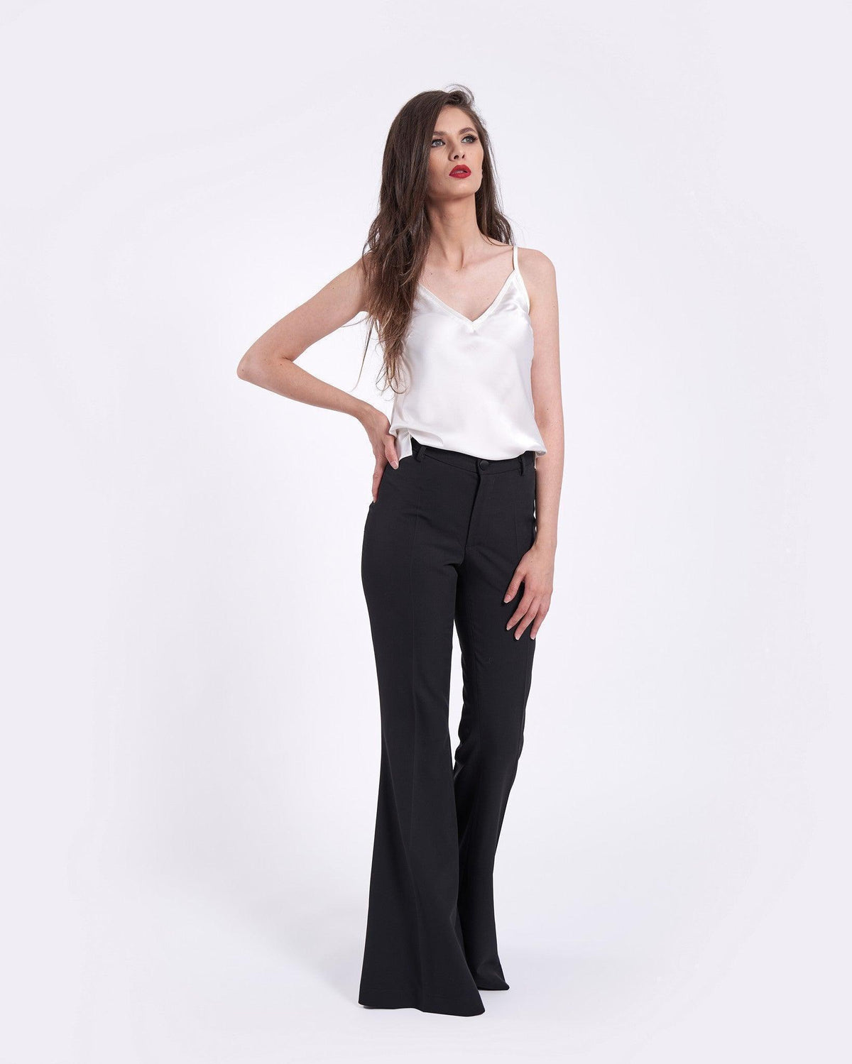 Pantaloni evazati cu talie inalta 2 - idyllicstore