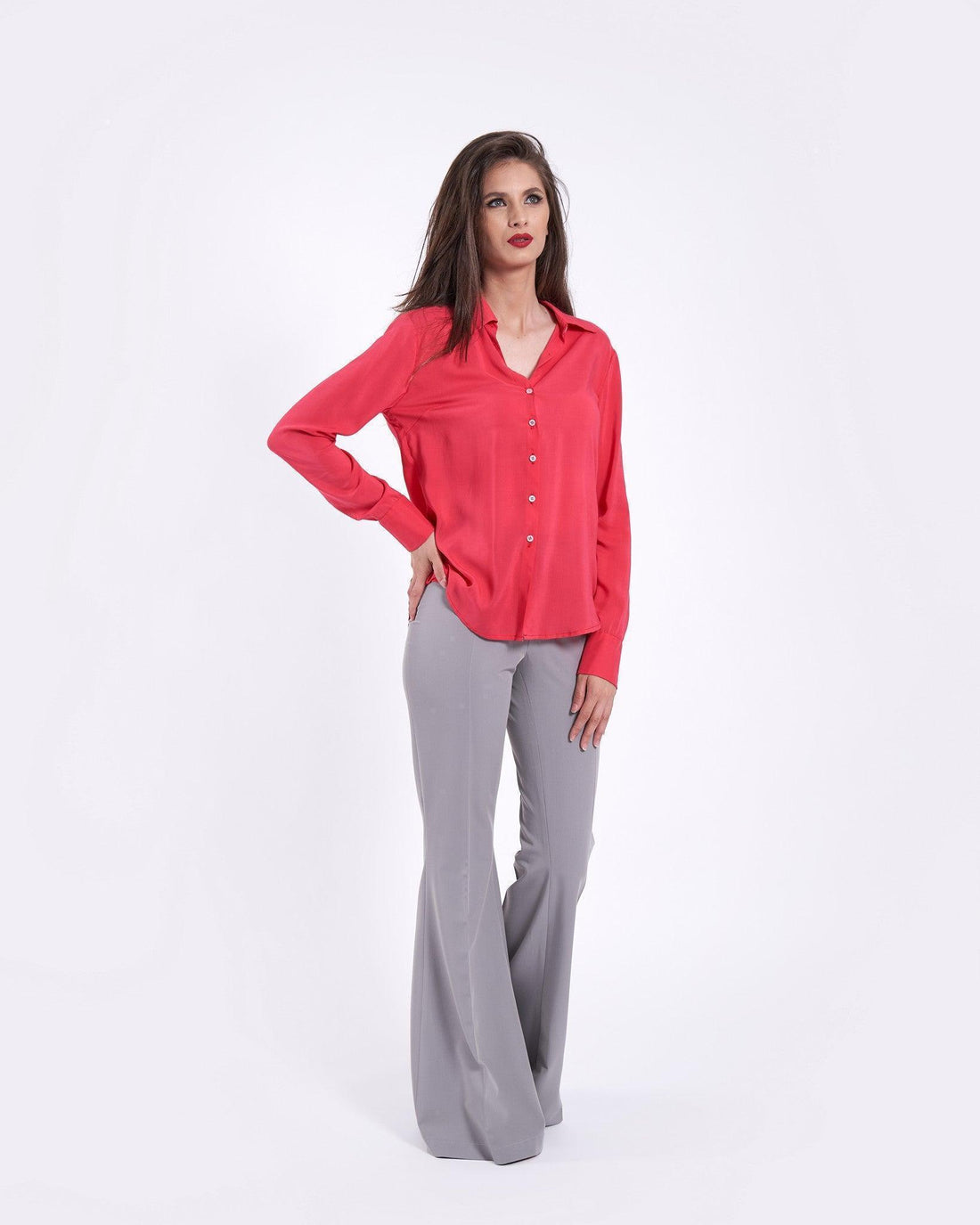 Pantaloni evazati cu talie inalta 2 - idyllicstore