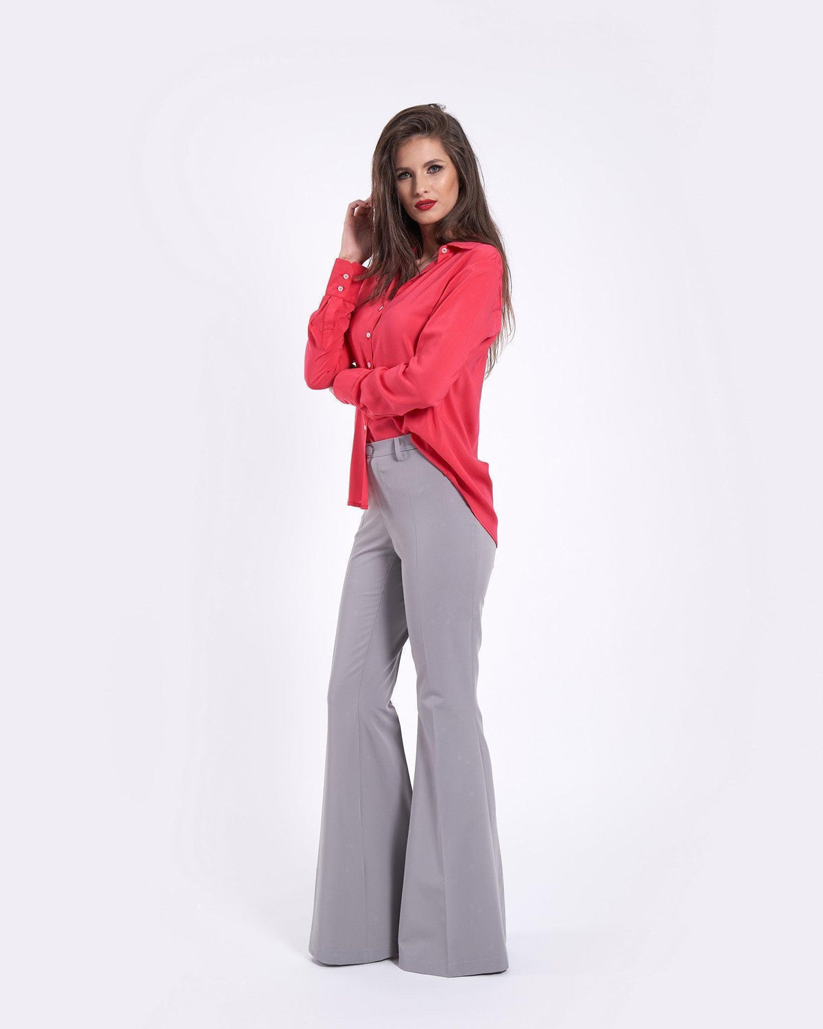 Pantaloni evazati cu talie inalta 2 - idyllicstore