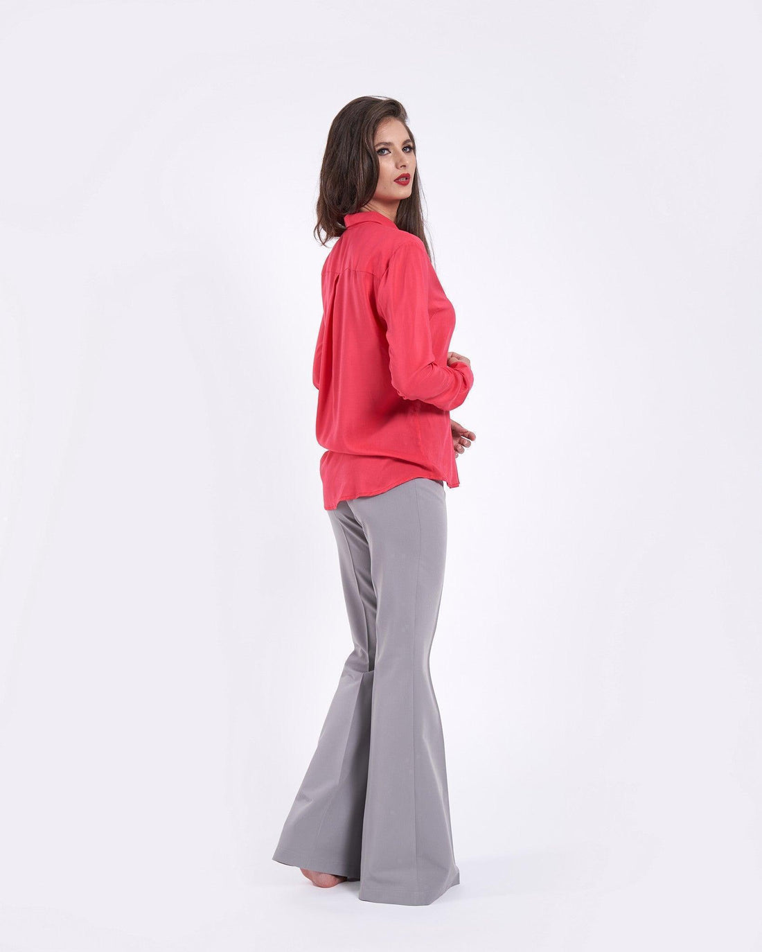 Pantaloni evazati cu talie inalta 2 - idyllicstore