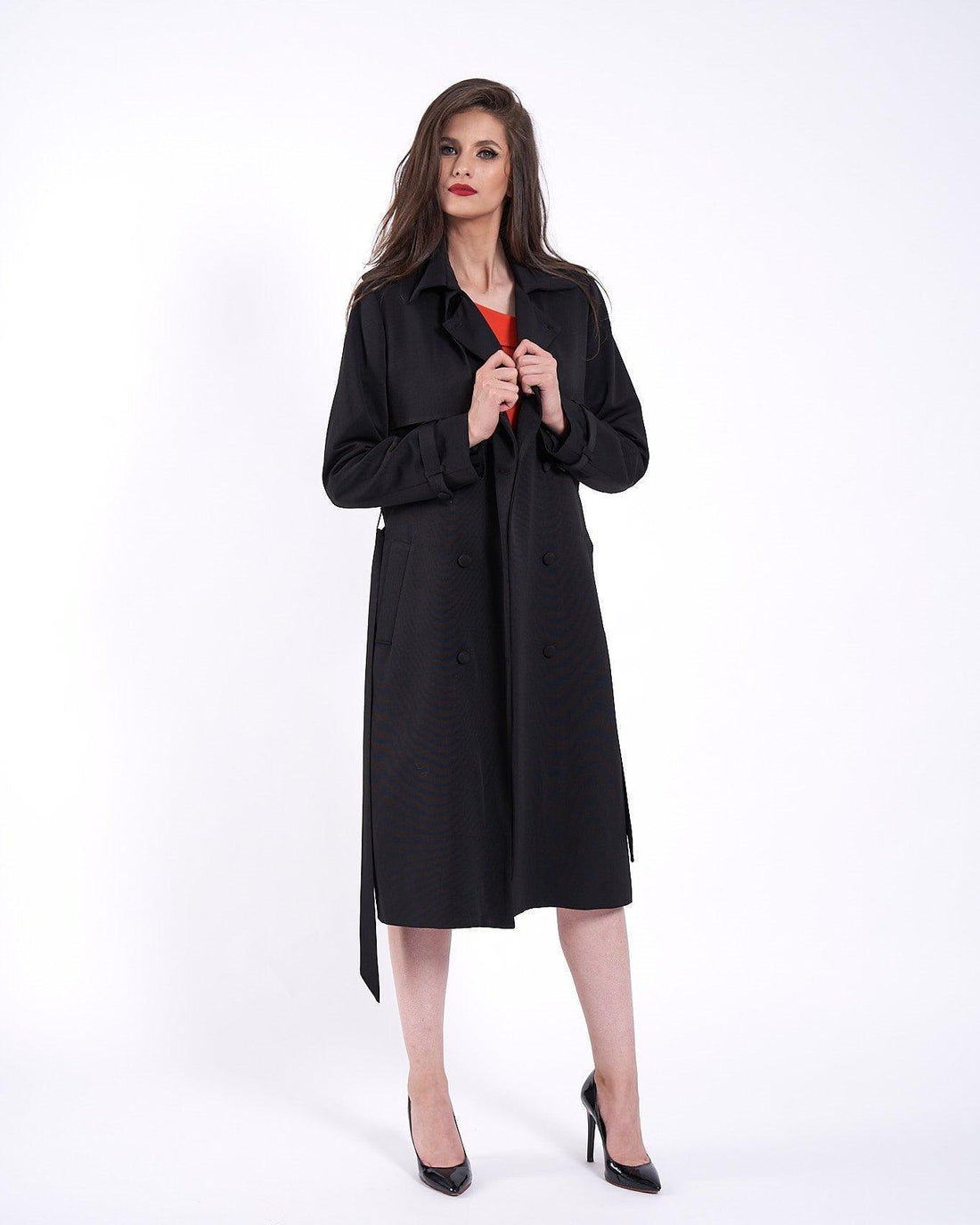 Trenci  din bumbac cu buzunare laterale si cordon 2 - idyllicstore